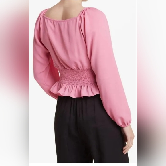 WAYF Waist Long Sleeve Raglan Top - Picture 2 of 7